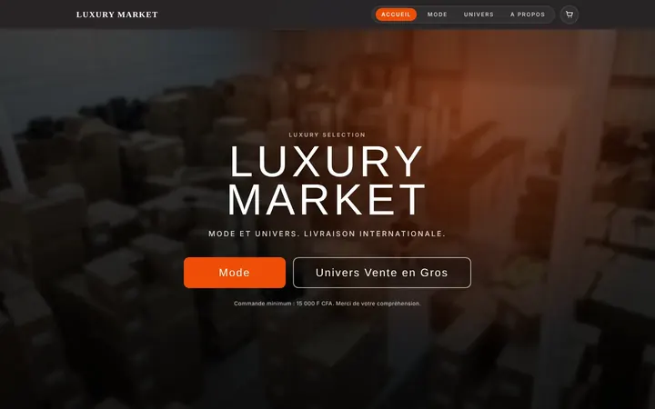Site Luxury Market 221 réalisé par MMBTECH
